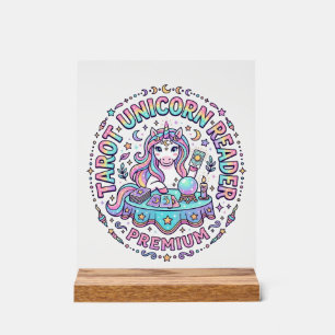Einhorn Tarot Einhorn Leser Premium Lustiger Druck Acrylschild