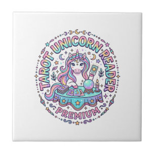 Einhorn Tarot Einhorn Leser Premium Lustiger Druck Fliese