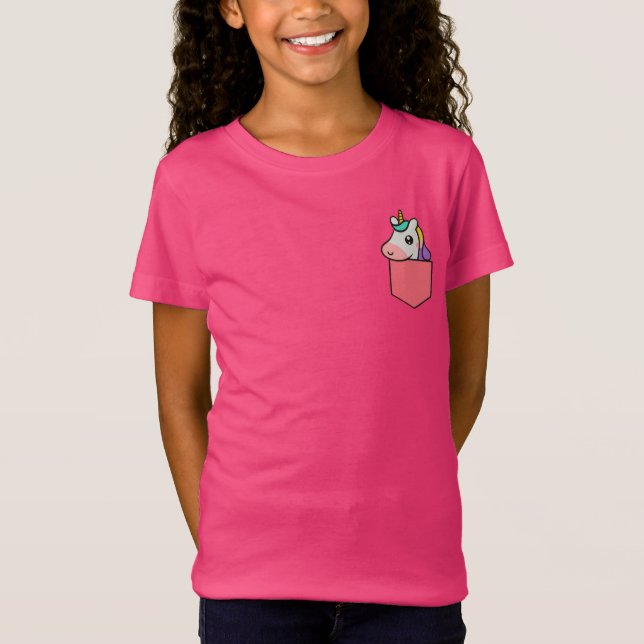 Einhorn Tasche T-Shirt (Vorderseite)