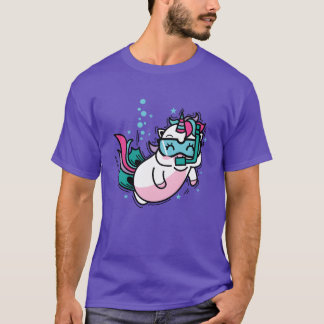 Einhorn-Tauchen Fabelwesen Sport Mädchen Familie T-Shirt