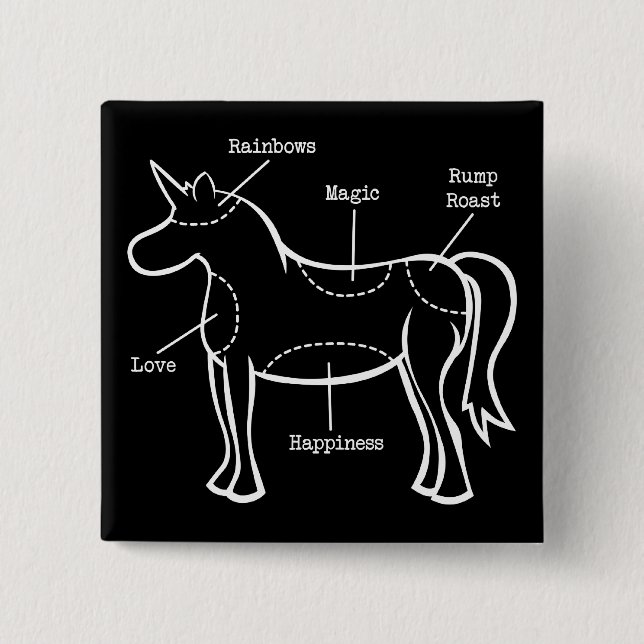 Einhorn-Teile Button (Vorderseite)