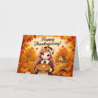 Einhorn Thanksgiving Feiertagskarte