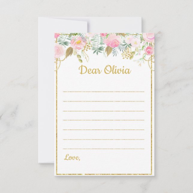 Einhorn Theme Time Kapsel Hinweis Mitteilungskarte (Vorderseite)