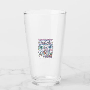 Einhorn-Therapeut mit magischer Seite Geschenkidee Glas