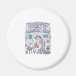 Einhorn-Therapeut mit magischer Seite Geschenkidee Magnet