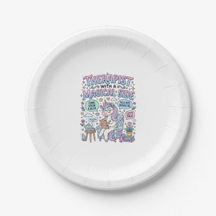 Einhorn-Therapeut mit magischer Seite Geschenkidee Pappteller