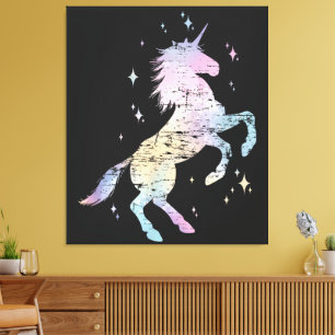 Einhorn-Tier-Fee-Regenbogen-Tierliebhaber-Mädchen- Leinwanddruck
