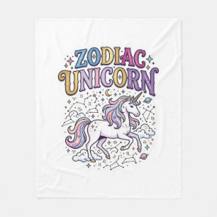 Einhorn Tierkreiszeichen Einhorn Premium-Vektor-Ma Fleecedecke