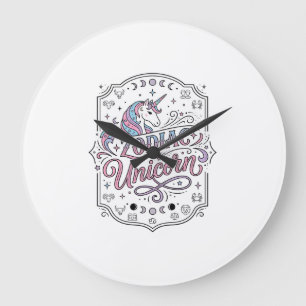 Einhorn Tierkreiszeichen Einhorn Spielerei Süßes G Große Wanduhr
