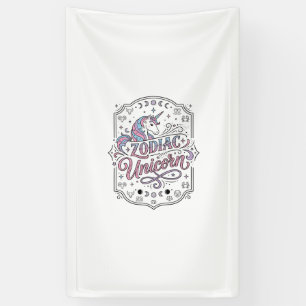 Einhorn Tierkreiszeichen Einhorn Verspieltes Süßes Banner