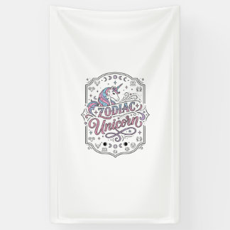 Einhorn Tierkreiszeichen Einhorn Verspieltes Süßes Banner