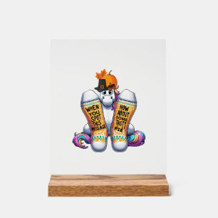 Einhorn trägt Socken Männer Frauen Kinder Jungen M Acrylschild