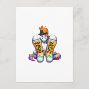 Einhorn trägt Socken Männer Frauen Kinder Jungen M Postkarte