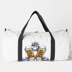 Einhorn trägt Socken Männer Frauen Kinder Teenager Duffle Bag