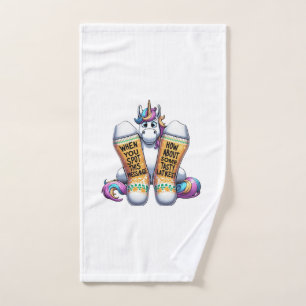 Einhorn trägt Socken Männer Frauen Kinder Teenager Handtuch
