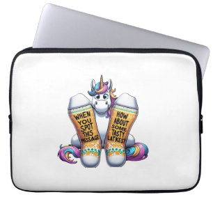 Einhorn trägt Socken Männer Frauen Kinder Teenager Laptopschutzhülle