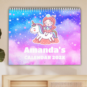 Einhorn-Träume Personalisierter Kinderkalender 202 Kalender