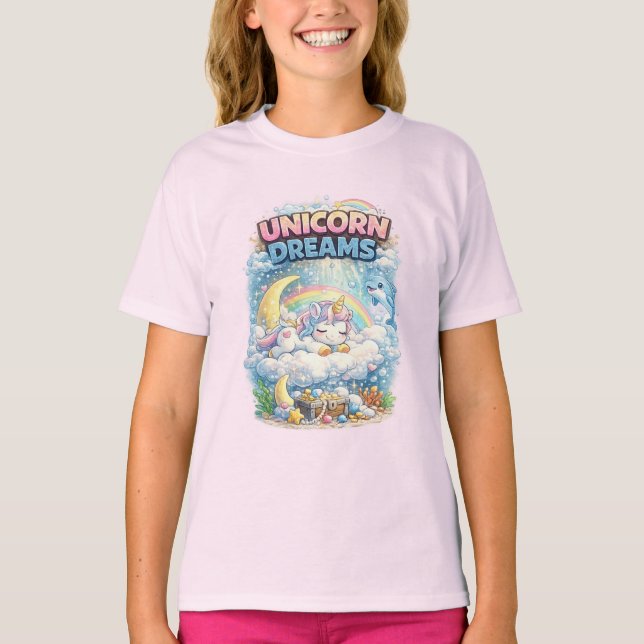 Einhorn-Träume T-Shirt (Vorderseite)
