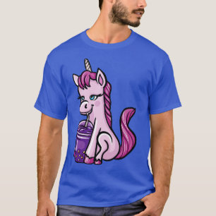 Einhorn trinkt Boba Milk Tee 1