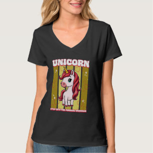 Einhorn tritt in das magische unbekannte Einhorn e T-Shirt