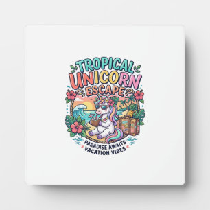 Einhorn Tropical Unicorn Escape POD Bereit POD Kun Fotoplatte