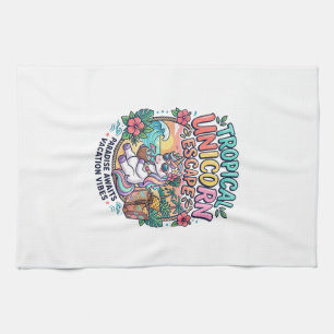 Einhorn Tropical Unicorn Escape POD Bereit POD Kun Geschirrtuch