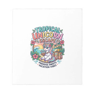 Einhorn Tropical Unicorn Escape POD Bereit POD Kun Notizblock