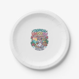 Einhorn Tropical Unicorn Escape POD Bereit POD Kun Pappteller