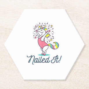Einhorn-Turnerin Turnen_ Nailed It T-Shirt Untersetzer