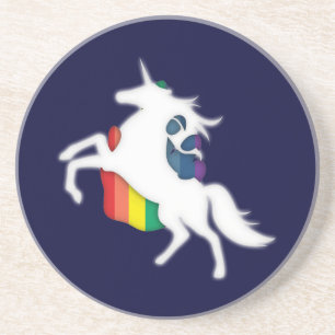 Einhorn u. Regenbogen Untersetzer