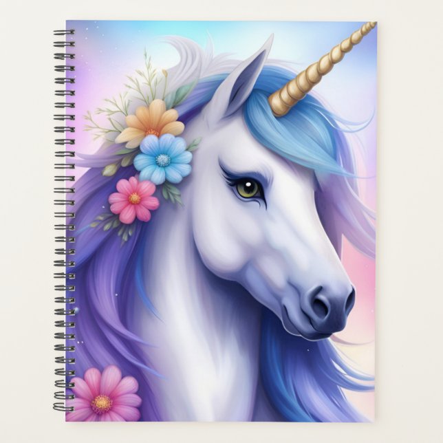 Einhorn und Blume Planer (Vorderseite)