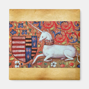 EINHORN UND MITTELALTERLICHE FANTASIEBLUMEN, BLUME MAGNET