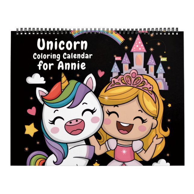 Einhorn- und Prinzessinnen-Mal-Kalender Kalender (Titelbild)