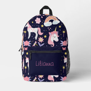 Einhorn und Regenbogen Bedruckter Rucksack