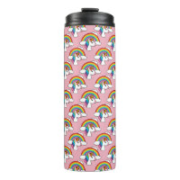 Einhorn und Regenbogen mit Wolken Kawaii