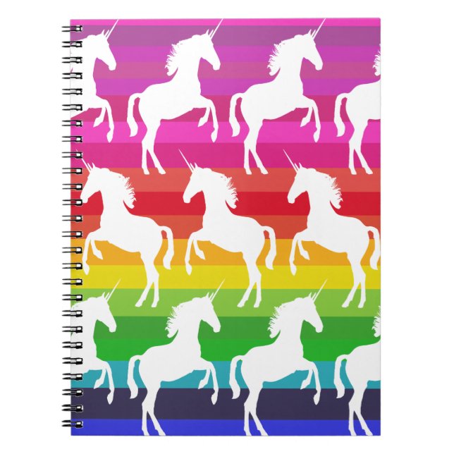 Einhorn und Regenbogen Notizblock (Vorderseite)