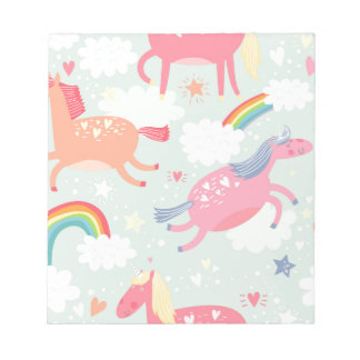 Einhorn und Regenbogen Notizblock