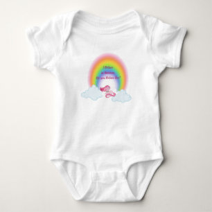 Einhorn und Regenbogenkarosserie für Baby Girl Strampler