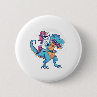 Einhorn und T-Rex Button