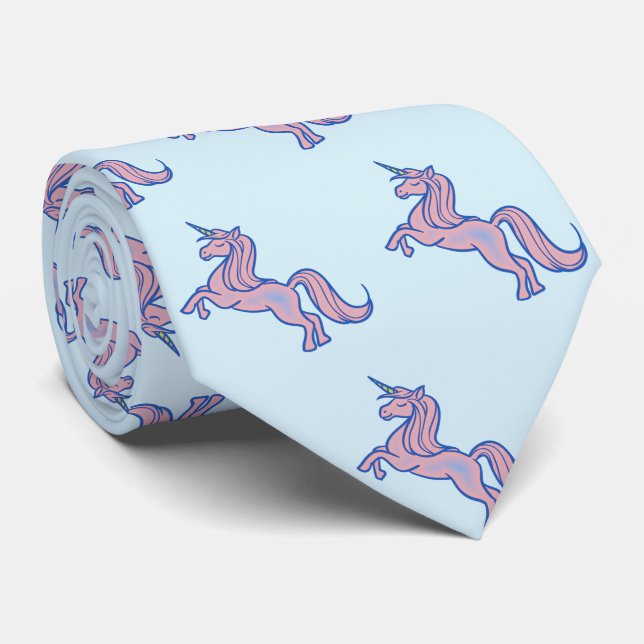 Einhorn Unicorn Krawatte (Gerollt)