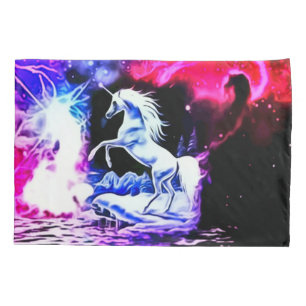 Einhorn-Universum-Fantasie-Spritzpistolen-Kunst Kissenbezug