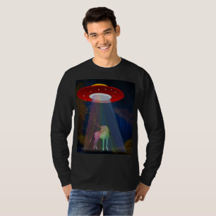 Einhorn unter UFO-Regenbogenbeam am Night, ZKoA T-Shirt