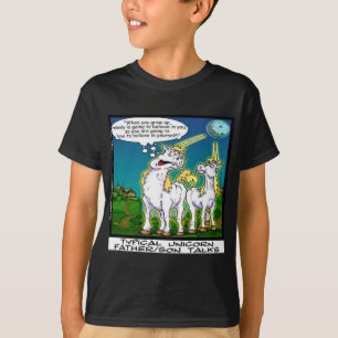 Einhorn Vater/Sohn Bindung Lustig T-Shirt