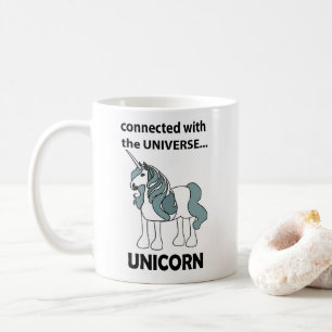 Einhorn, verbunden mit dem Universum Einhorn Kaffeetasse