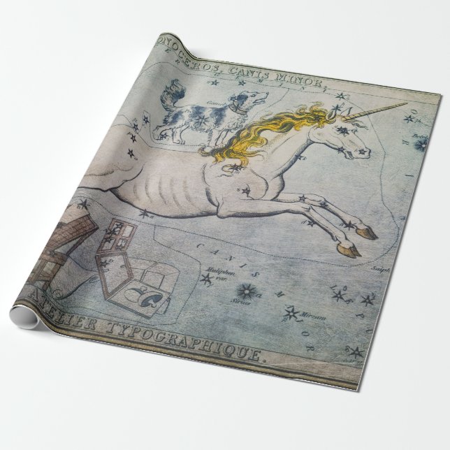 Einhorn-Verpackung oder Decoupage-Papier Geschenkpapier (Ungerollt)