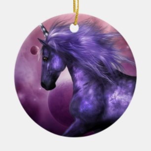 Einhorn-Verzierungen Keramik Ornament