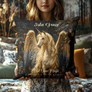 Einhorn Vintage Pegasus Wald Fantasy Einhorn Kissen