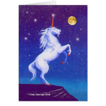Einhorn-Vollmond-magische Malerei