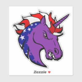 Einhorn von Amerika Aufkleber