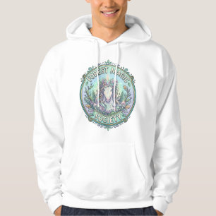 Einhorn-Wald-Magie-Gesellschaft Grafikdesign Weiß  Hoodie